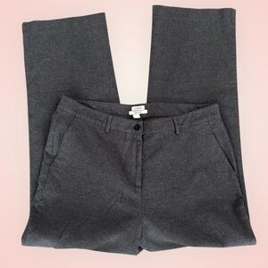 L.L. Bean Women’s Gray Cotton Flannel Trousers Pants Classic Fit Size 14